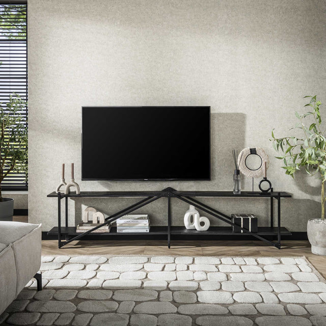 TV Furniture - TV Furniture Loek Gray Metal 220 cm - Dimehouse