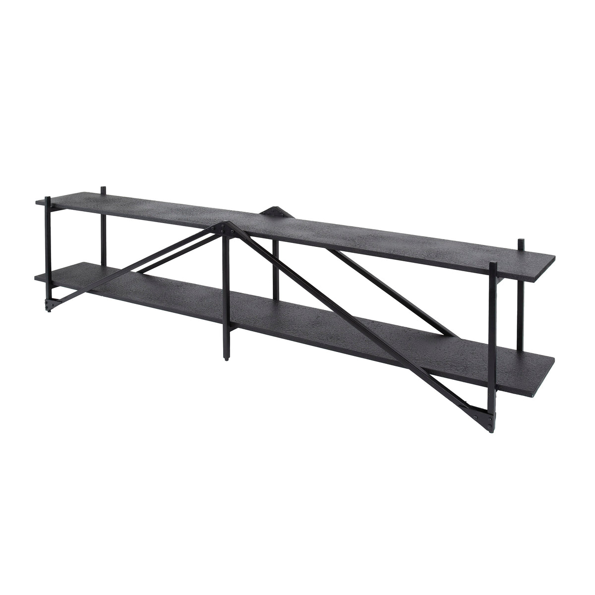 TV Furniture - TV Furniture Loek Gray Metal 220 cm - Dimehouse