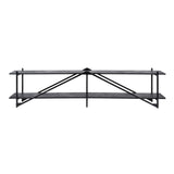 TV Furniture - TV Furniture Loek Gray Metal 220 cm - Dimehouse