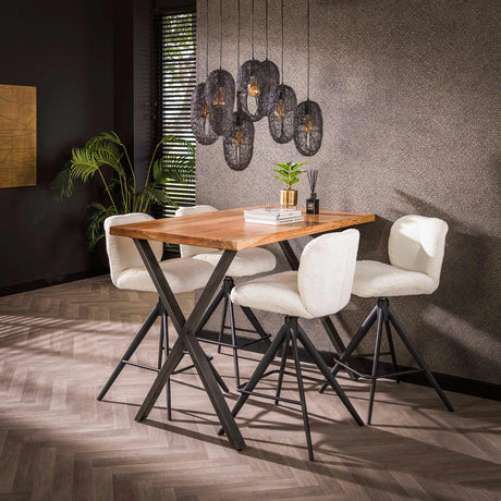 Bar tables - Industrial Bar table Kevin 140 cm Cross leg - Dimehouse