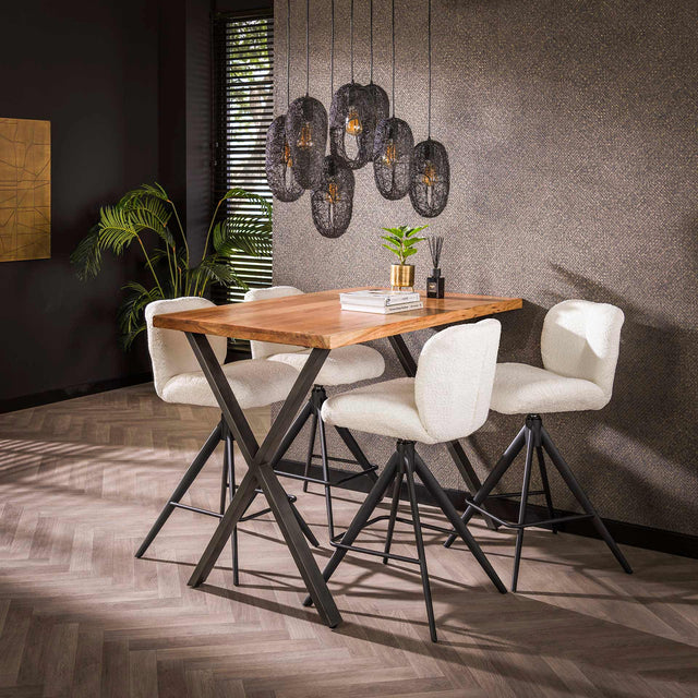 Bar tables - Industrial Bar table Kevin 140 cm Cross leg - Dimehouse