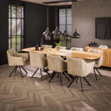 Dining tables - Extendable Dining Table Mack Danish Oval Acacia Wood 175 - 275x90 cm - Dimehouse