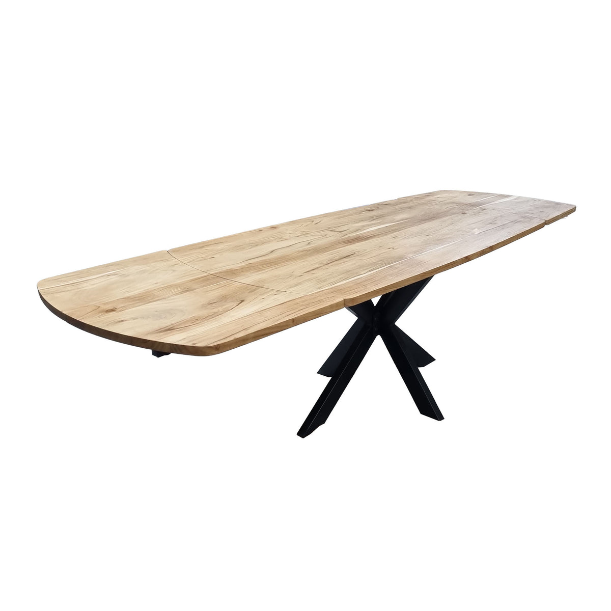 Dining tables - Extendable Dining Table Mack Danish Oval Acacia Wood 175 - 275x90 cm - Dimehouse