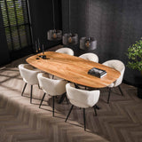 Dining tables - Danish Oval Dining table Tavon Acacia wood 180x95 cm - Dimehouse