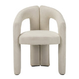 Dining room chairs - Design Dining room chair Beige Bouclé Maro - Full Fabric - Dimehouse