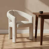 Dining room chairs - Design Dining room chair Beige Bouclé Maro - Full Fabric - Dimehouse