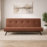 Sofa beds - Sofa bed Zoly Brown Fabric 3 - Seater - 180 cm - Without armrests - Zoly - Dimehouse