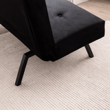 Sofa beds - Sofa bed Black Fabric 3 - Seater - 180 cm - Without armrests - Zoly - Dimehouse