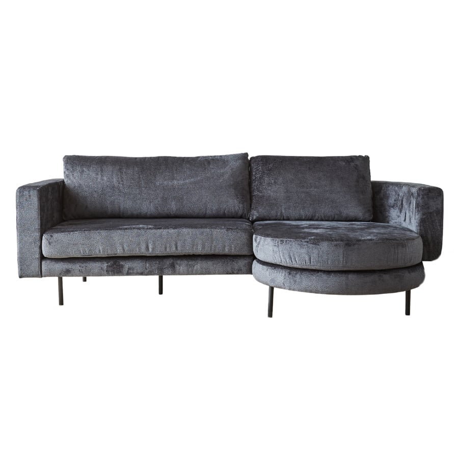 Sofa Bella Dimehouse Anthracite LxWxH 138x98x55 Fabric White photo front view