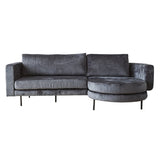 Sofa Bella Dimehouse Anthracite LxWxH 138x98x55 Fabric White photo front view