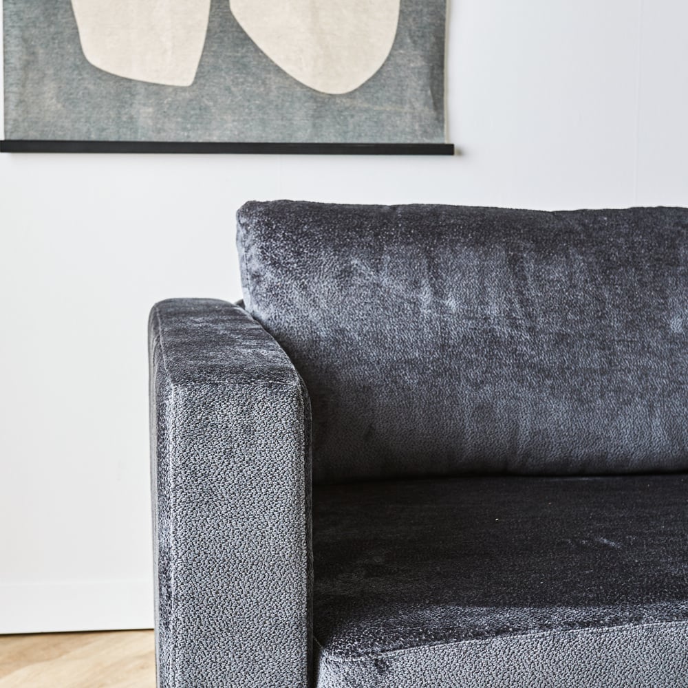 Sofa Bella Dimehouse Anthracite LxWxH 138x98x55 Fabric Atmospheric photo detail