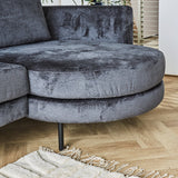 Sofa Bella Dimehouse Anthracite LxWxH 138x98x55 Fabric Atmospheric photo detail