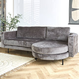 Sofa Bella Dimehouse Gray LxWxH 138x98x55 Fabric Atmospheric photo diagonal front view