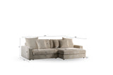 Sofa Kaia DH Interior Beige White photo size indication