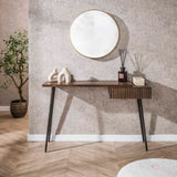 Dressing tables - Dressing table Elin Solid Acacia Drift Brown 120 cm - Dimehouse