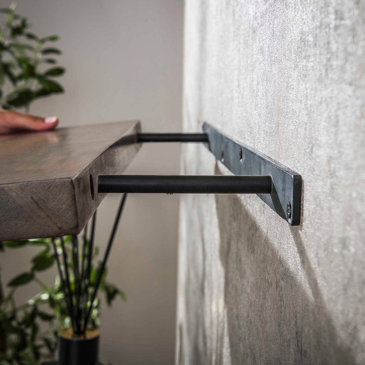 Wall shelves - Wall shelf Noa 60 cm Solid Acacia wood Drift Brown - Dimehouse