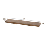 Wall shelves - Wall shelf Noa 90 cm Solid Acacia wood Drift Brown - Dimehouse