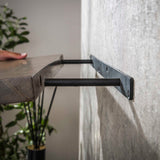 Wall shelves - Wall shelf Noa 90 cm Solid Acacia wood Drift Brown - Dimehouse