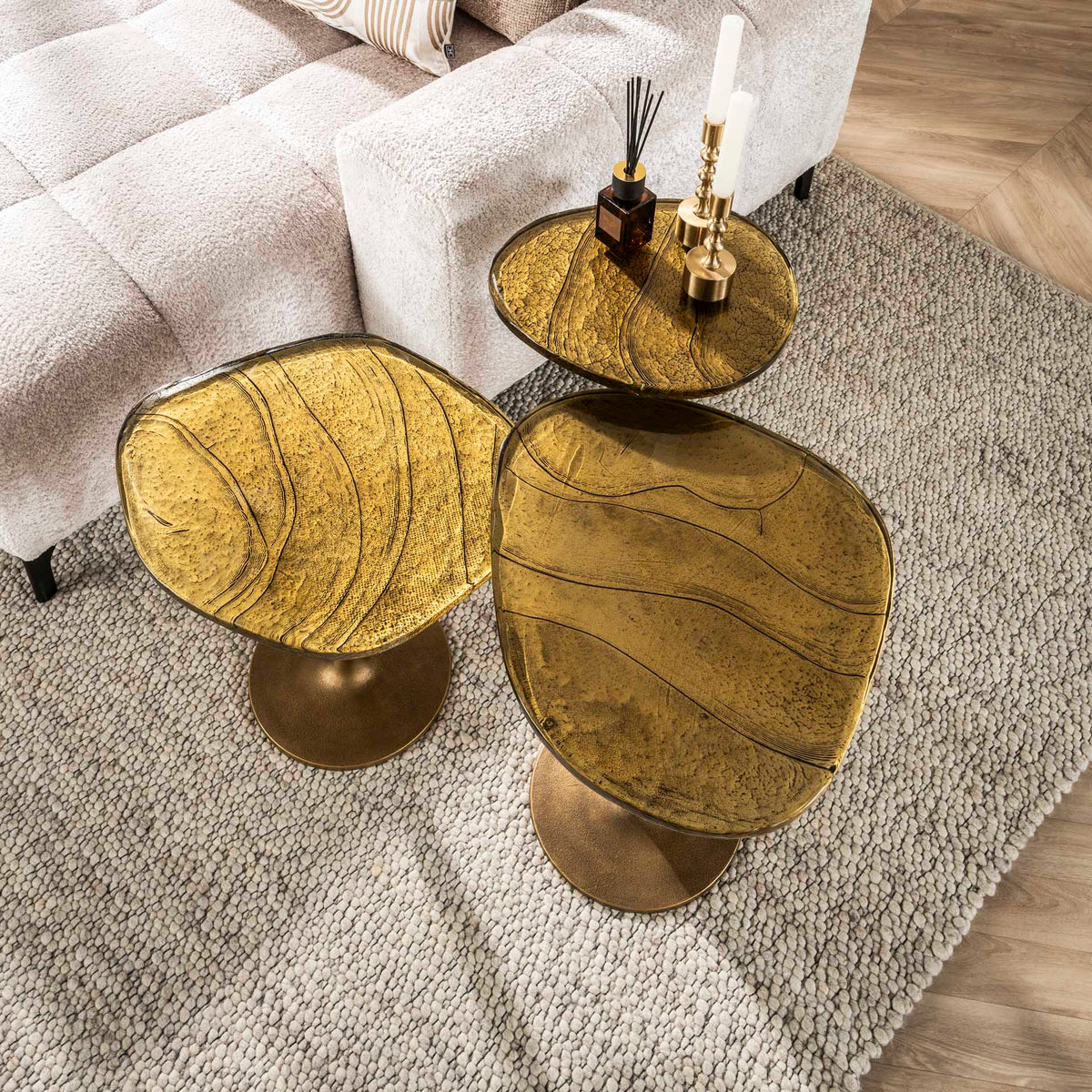 Side tables - Side table Aurum Antique Gold 60 cm - Dimehouse