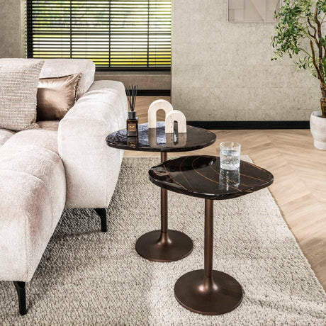 Side tables - Side table Aurum Antique Copper 50 cm - Dimehouse