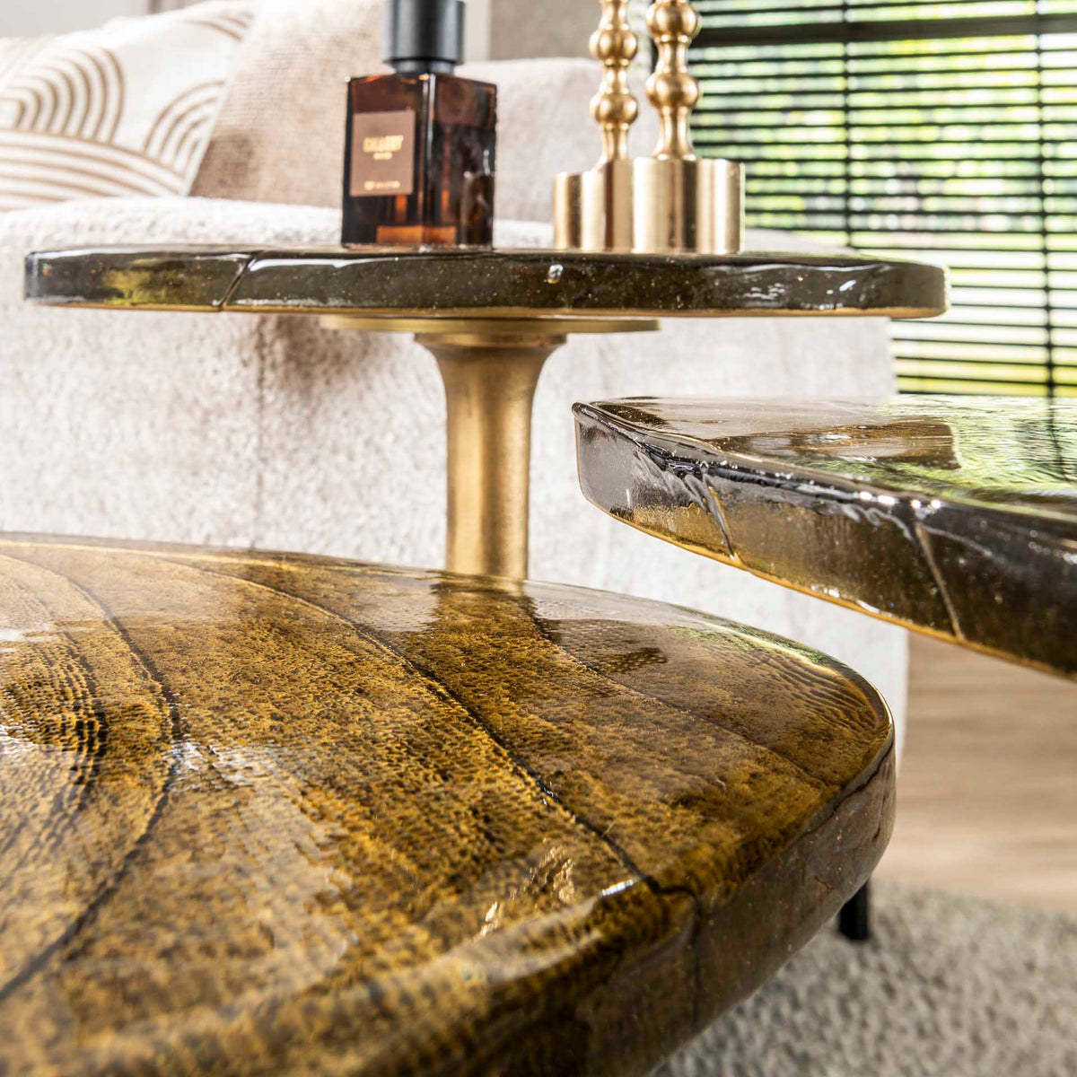 Side tables - Side table Aurum Antique Gold 50 cm - Dimehouse