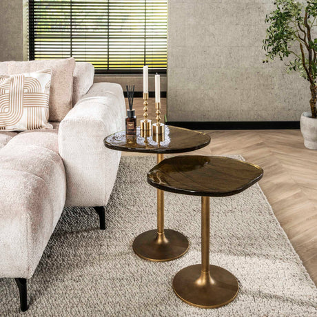 Side tables - Side table Aurum Antique Gold 50 cm - Dimehouse