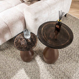 Side tables - Side table Vesto Drop shape Antique Copper 60 cm - Dimehouse