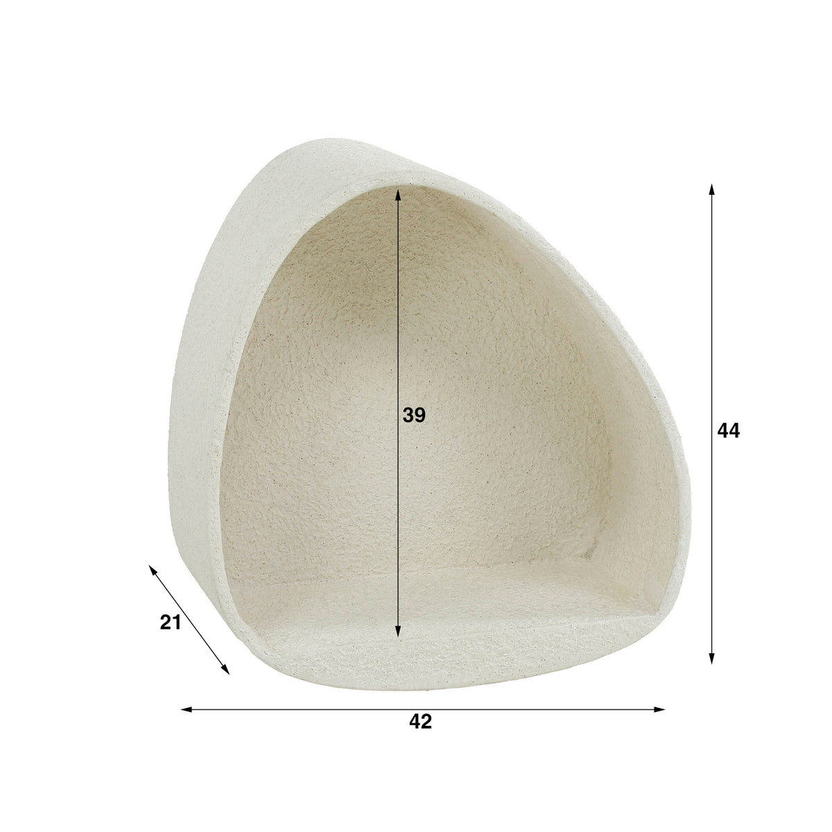 Wall racks - Wall rack Zaya triangular marble composite - Dimehouse