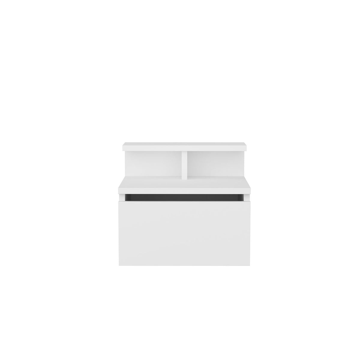 Bedside tables - Bedside table Alice White Melamine 39.8x35x35 cm - Dimehouse