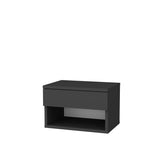 Bedside tables - Bedside table Jamot Anthracite Melamine 44.6x31.9x31.9 cm - Dimehouse