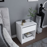Sheridan bedside table white 44.6 cm Melamine-faced wood composite