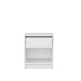 Sheridan bedside table white 44.6 cm Melamine-faced wood composite