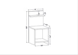 Ullman bedside table white 35.6 x 37.4 x 72 cm Melamine coated wood composite