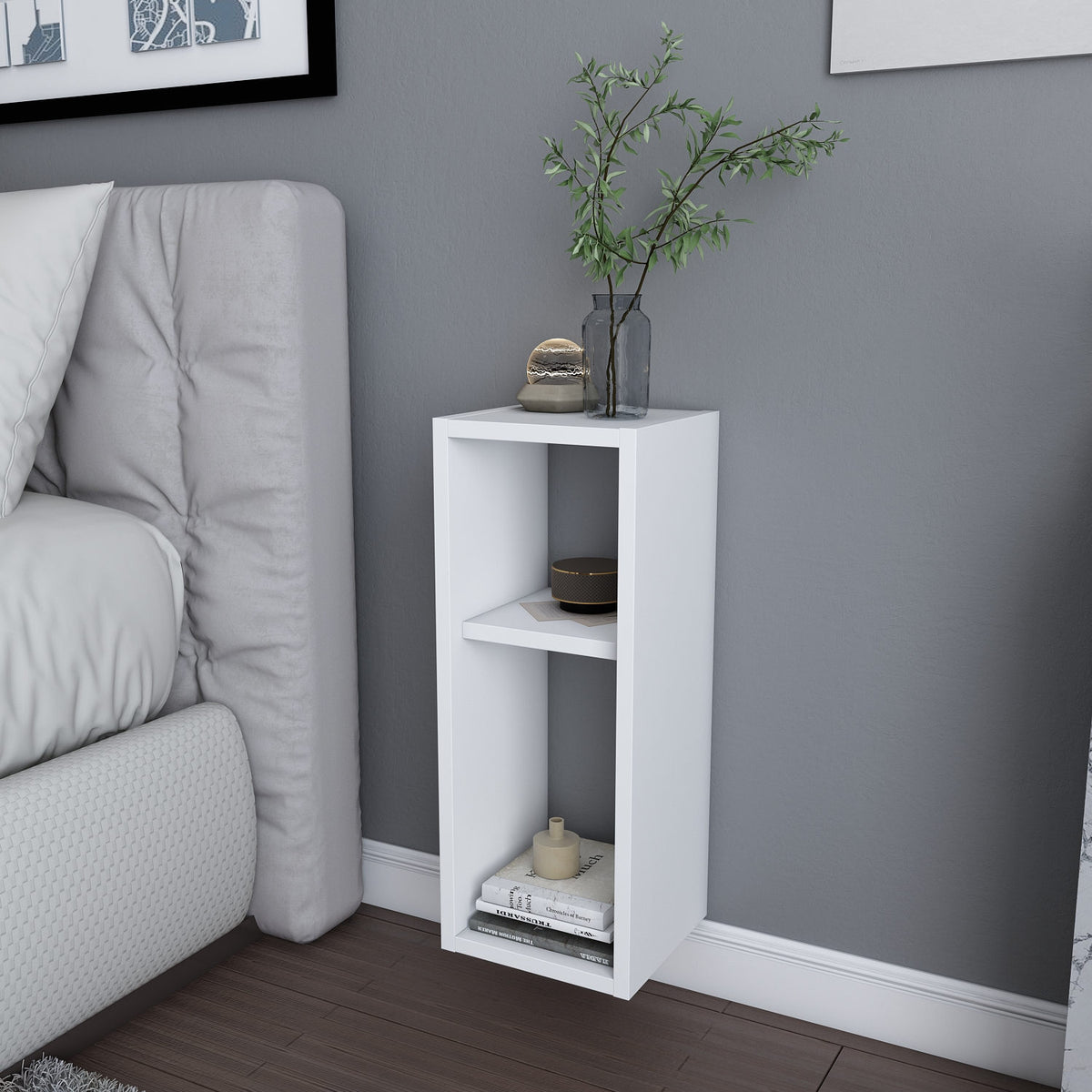 Sault wall shelf white 23.2 cm Melamine coated wood composite