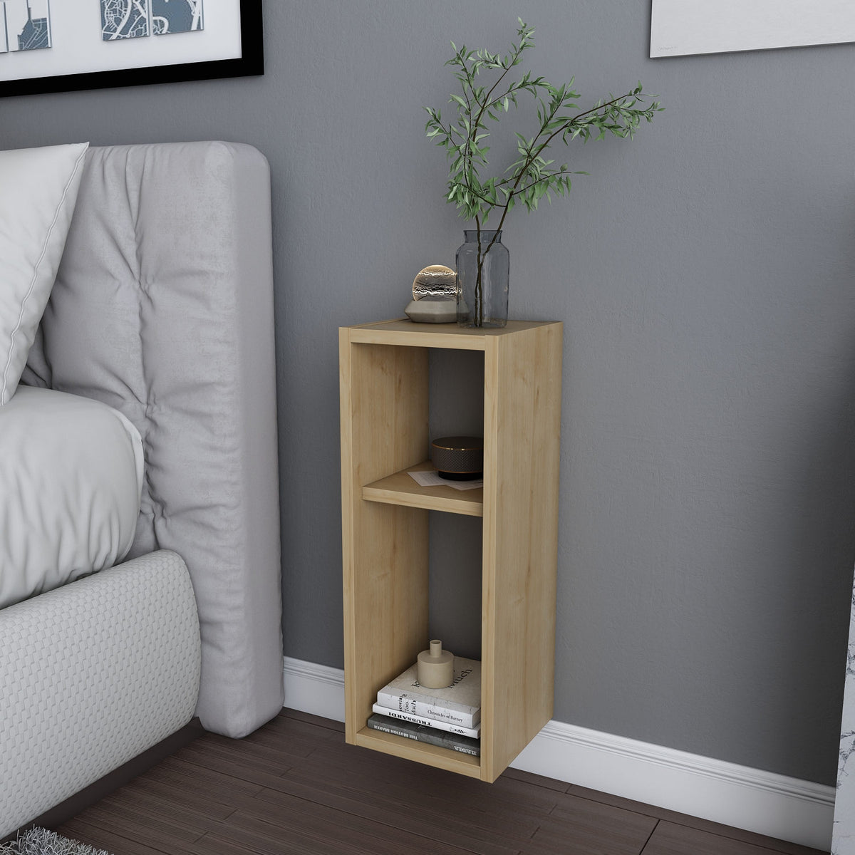 Sault wall rack oak look 59.6 cm Melamine coated wood composite