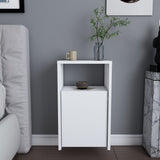Carlin bedside table white 36 cm Melamine coated wood composite