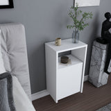 Carlin bedside table white 36 cm Melamine coated wood composite