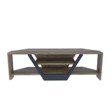 Sares TV cabinet walnut look with black 120 cm Walnut look / Black Melamine coated furniture panel