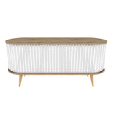 TV Furniture - TV Furniture Stor Oak White Melamine 140x64x43 cm - Dimehouse