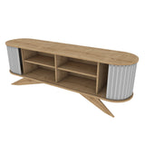 TV Furniture - TV Furniture Stor Saffier White Melamine 180x60x43 cm - Dimehouse