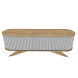 TV Furniture - TV Furniture Stor Saffier White Melamine 180x60x43 cm - Dimehouse