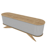 TV Furniture - TV Furniture Stor Saffier White Melamine 180x60x43 cm - Dimehouse
