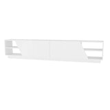 TV Furniture - TV Furniture Rhodes White Melamine 240x47.4x37.1 cm - Dimehouse