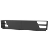 TV Furniture - TV Furniture Rhodes Anthracite Melamine 240x47.4x37.1 cm - Dimehouse
