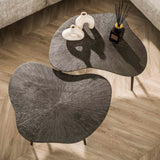 Coffee tables - Coffee table set Jax Organic Bronze Dark Brown Set of 2 - Dimehouse