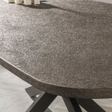Dining tables - Dining table Danish Oval Virello Bronze Liquid Metal 180 cm - Dimehouse