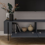 Herman TV cabinet anthracite 160 cm Melamine-faced wood composite