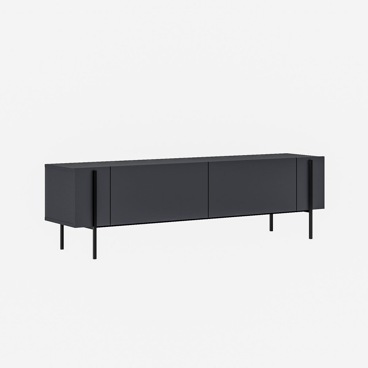 Herman TV cabinet anthracite 160 cm Melamine-faced wood composite