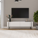 Herman TV cabinet white 160 cm Melamine wood composite