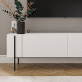 Herman TV cabinet white 160 cm Melamine wood composite